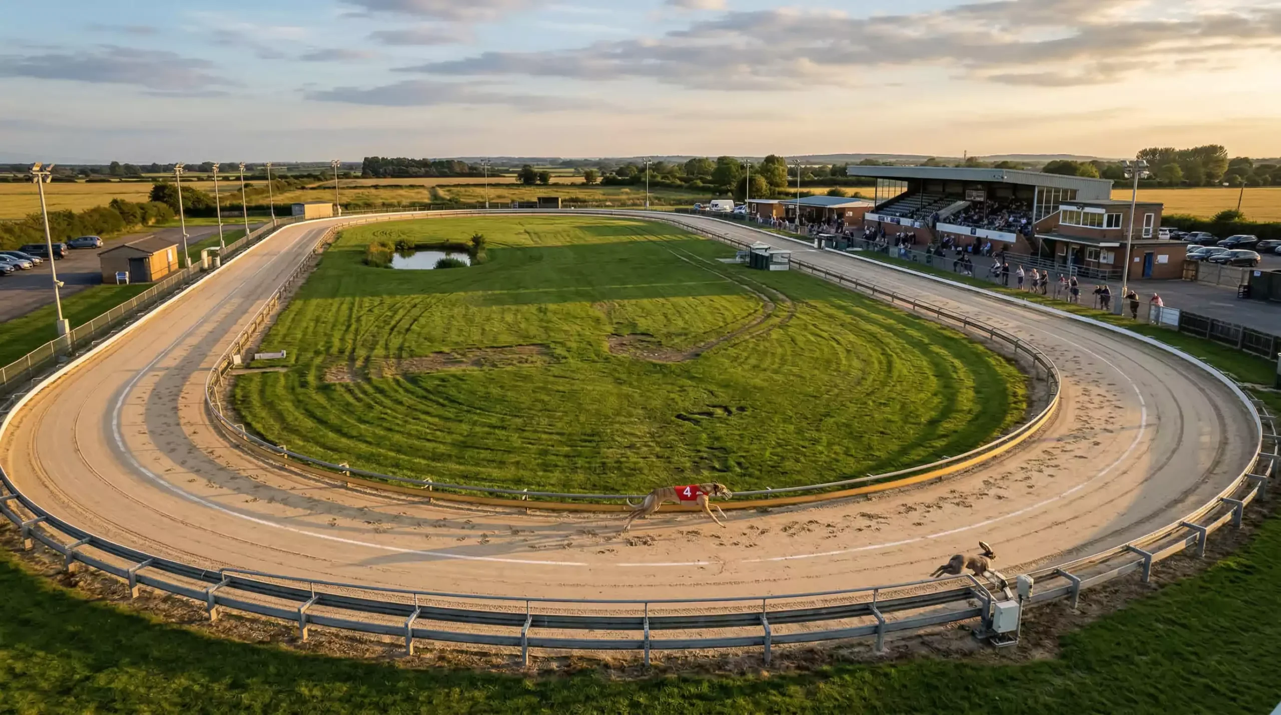Yarmouth greyhound track layout showing the 382-metre circuit at Caister-on-Sea
