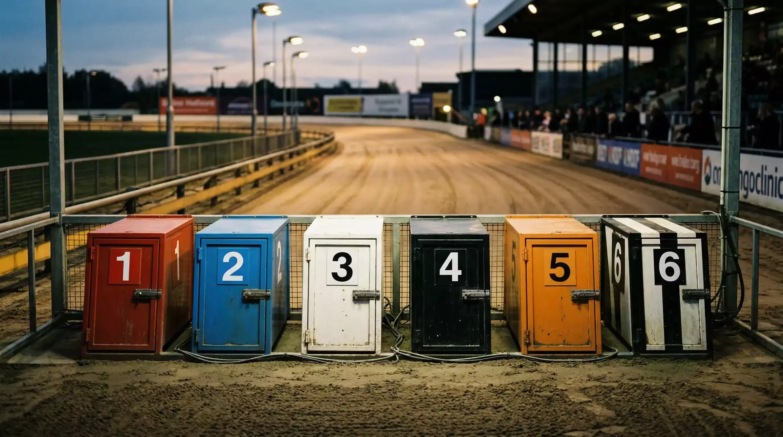 Yarmouth greyhound trap statistics showing win rate analysis by box position